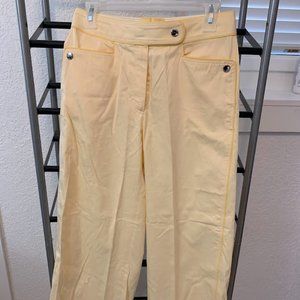 Tory Burch Cotton Wide Leg Pant Iced Lemon